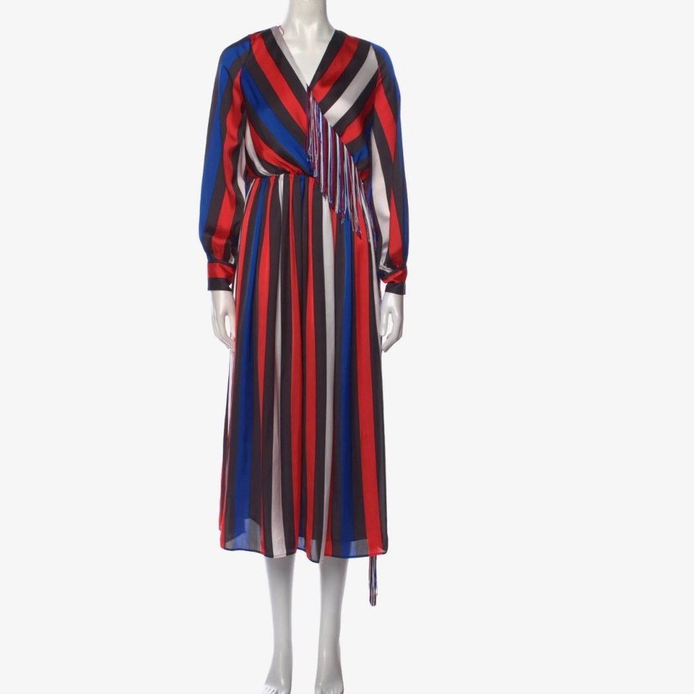 MSGM Striped Long Dress